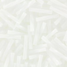 Miyuki twisted bugle beads 2x12mm White opaque TW2012-402